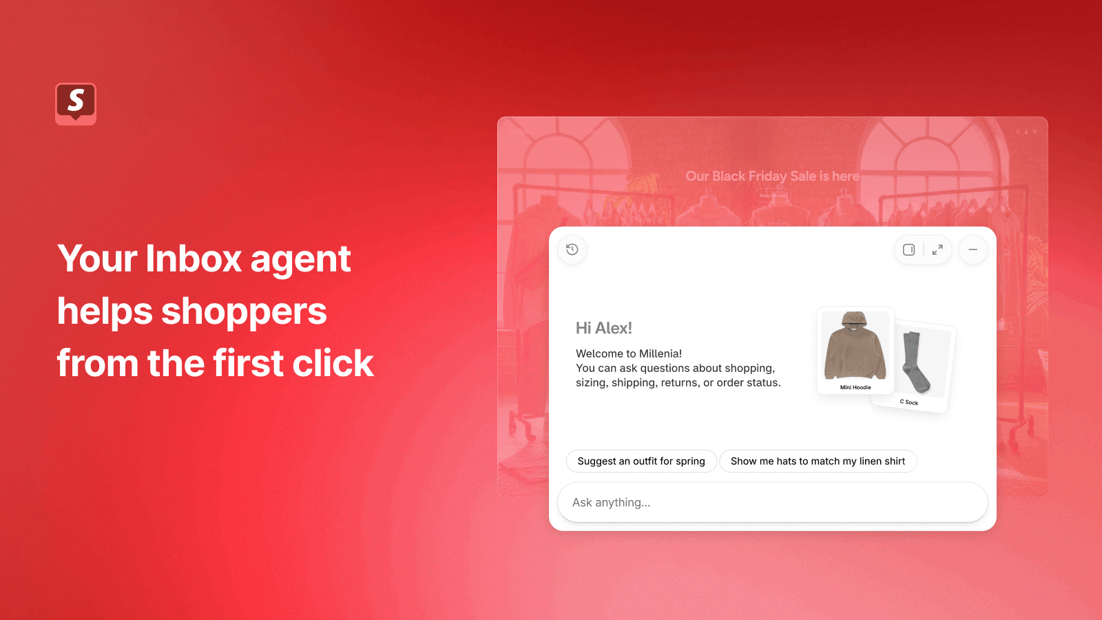 Shopify Inbox chat interface